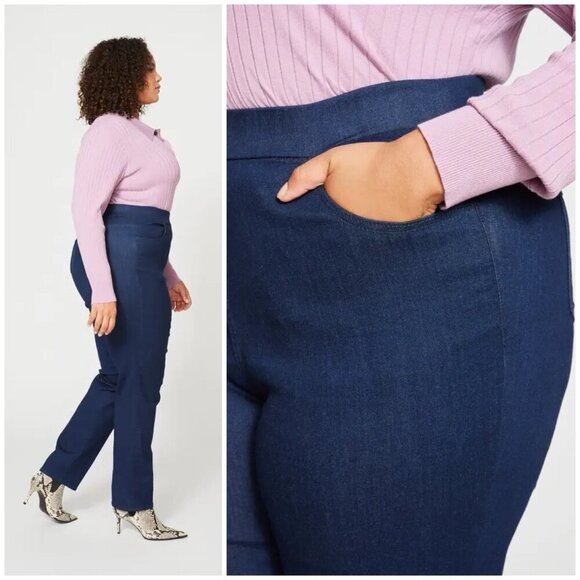 NWT Universal Standard ComfortDenim Stovepipe Jeans 32 Inch Dark Indigo $108 SM - Picture 2 of 12